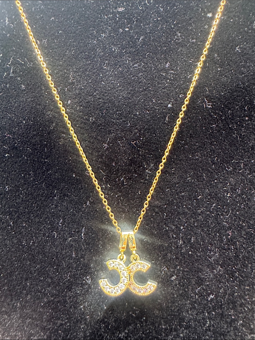 Necklace Gold tone  Crystal Pendant Necklace - Luxury Women Jewelry
